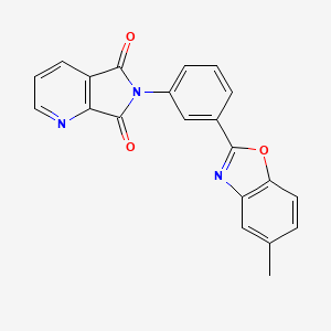 molecular formula C21H13N3O3 B3570274 6-[3-(5-methyl-1,3-benzoxazol-2-yl)phenyl]-5H-pyrrolo[3,4-b]pyridine-5,7(6H)-dione 