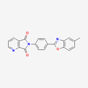 molecular formula C21H13N3O3 B3570287 6-[4-(5-methyl-1,3-benzoxazol-2-yl)phenyl]-5H-pyrrolo[3,4-b]pyridine-5,7(6H)-dione 