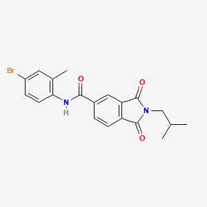 molecular formula C20H19BrN2O3 B3570288 N-(4-bromo-2-methylphenyl)-2-isobutyl-1,3-dioxo-5-isoindolinecarboxamide 