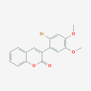 molecular formula C17H13BrO4 B3570294 3-(2-bromo-4,5-dimethoxyphenyl)-2H-chromen-2-one 