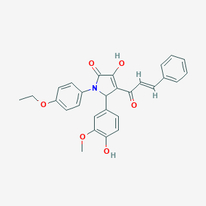 4-cinnamoyl-1-(4-ethoxyphenyl)-3-hydroxy-5-(4-hydroxy-3-methoxyphenyl)-1,5-dihydro-2H-pyrrol-2-one
