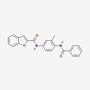 N-[4-(benzoylamino)-3-methylphenyl]-1-benzofuran-2-carboxamide