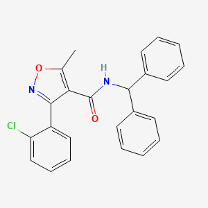molecular formula C24H19ClN2O2 B3570317 3-(2-chlorophenyl)-N-(diphenylmethyl)-5-methyl-4-isoxazolecarboxamide 
