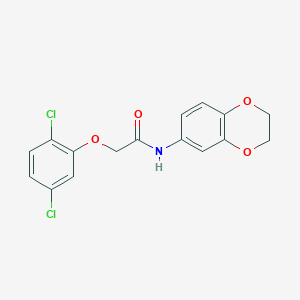 molecular formula C16H13Cl2NO4 B3570329 2-(2,5-dichlorophenoxy)-N-(2,3-dihydro-1,4-benzodioxin-6-yl)acetamide 