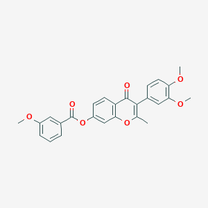 3-(3,4-dimethoxyphenyl)-2-methyl-4-oxo-4H-chromen-7-yl 3-methoxybenzoate