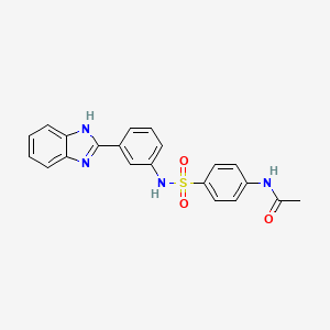 molecular formula C21H18N4O3S B3570345 N-[4-({[3-(1H-benzimidazol-2-yl)phenyl]amino}sulfonyl)phenyl]acetamide 