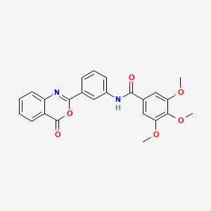 molecular formula C24H20N2O6 B3570346 3,4,5-trimethoxy-N-[3-(4-oxo-4H-3,1-benzoxazin-2-yl)phenyl]benzamide 