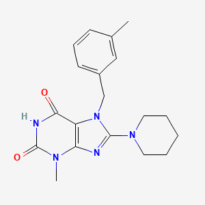 molecular formula C19H23N5O2 B3570370 3-methyl-7-(3-methylbenzyl)-8-(1-piperidinyl)-3,7-dihydro-1H-purine-2,6-dione 
