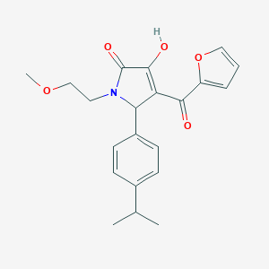 3-(furan-2-carbonyl)-4-hydroxy-1-(2-methoxyethyl)-2-(4-propan-2-ylphenyl)-2H-pyrrol-5-one