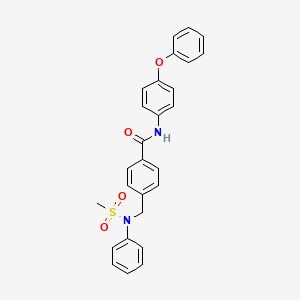 molecular formula C27H24N2O4S B3570387 4-{[(methylsulfonyl)(phenyl)amino]methyl}-N-(4-phenoxyphenyl)benzamide 
