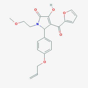 molecular formula C21H21NO6 B357039 3-(furan-2-carbonyl)-4-hydroxy-1-(2-methoxyethyl)-2-(4-prop-2-enoxyphenyl)-2H-pyrrol-5-one CAS No. 488725-31-1