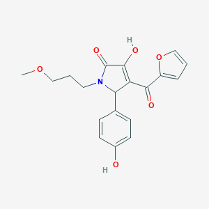 molecular formula C19H19NO6 B357040 4-(2-furoyl)-3-hydroxy-5-(4-hydroxyphenyl)-1-(3-methoxypropyl)-1,5-dihydro-2H-pyrrol-2-one CAS No. 505079-58-3