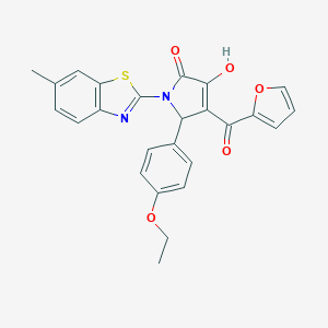 2-(4-ethoxyphenyl)-3-(furan-2-carbonyl)-4-hydroxy-1-(6-methyl-1,3-benzothiazol-2-yl)-2H-pyrrol-5-one