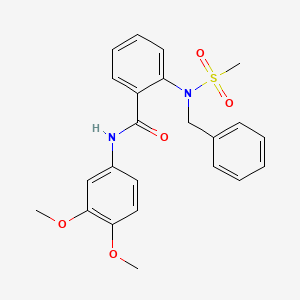 molecular formula C23H24N2O5S B3570476 2-[benzyl(methylsulfonyl)amino]-N-(3,4-dimethoxyphenyl)benzamide 
