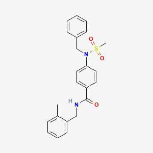 molecular formula C23H24N2O3S B3570482 4-[benzyl(methylsulfonyl)amino]-N-(2-methylbenzyl)benzamide 