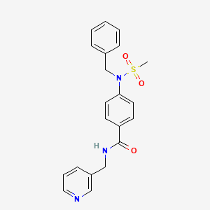 molecular formula C21H21N3O3S B3570485 4-[benzyl(methylsulfonyl)amino]-N-(3-pyridinylmethyl)benzamide 