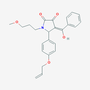(4E)-4-[hydroxy(phenyl)methylidene]-1-(3-methoxypropyl)-5-(4-prop-2-enoxyphenyl)pyrrolidine-2,3-dione