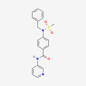 molecular formula C20H19N3O3S B3570490 4-[benzyl(methylsulfonyl)amino]-N-3-pyridinylbenzamide 