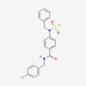 molecular formula C22H21ClN2O3S B3570495 4-[benzyl(methylsulfonyl)amino]-N-(4-chlorobenzyl)benzamide 