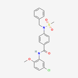 molecular formula C22H21ClN2O4S B3570504 4-[benzyl(methylsulfonyl)amino]-N-(5-chloro-2-methoxyphenyl)benzamide 