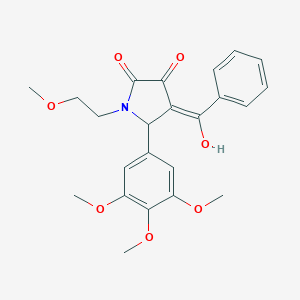 (4E)-4-[hydroxy(phenyl)methylidene]-1-(2-methoxyethyl)-5-(3,4,5-trimethoxyphenyl)pyrrolidine-2,3-dione