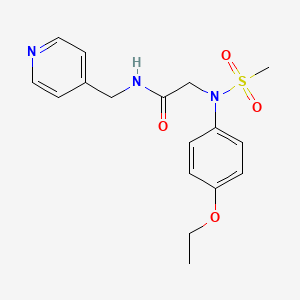 molecular formula C17H21N3O4S B3570528 N~2~-(4-ethoxyphenyl)-N~2~-(methylsulfonyl)-N~1~-(4-pyridinylmethyl)glycinamide 