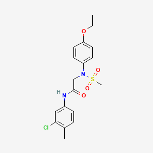 molecular formula C18H21ClN2O4S B3570529 N~1~-(3-chloro-4-methylphenyl)-N~2~-(4-ethoxyphenyl)-N~2~-(methylsulfonyl)glycinamide 