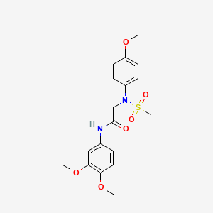 molecular formula C19H24N2O6S B3570536 N~1~-(3,4-dimethoxyphenyl)-N~2~-(4-ethoxyphenyl)-N~2~-(methylsulfonyl)glycinamide 