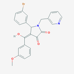 (4E)-5-(3-bromophenyl)-4-[hydroxy-(3-methoxyphenyl)methylidene]-1-(pyridin-3-ylmethyl)pyrrolidine-2,3-dione
