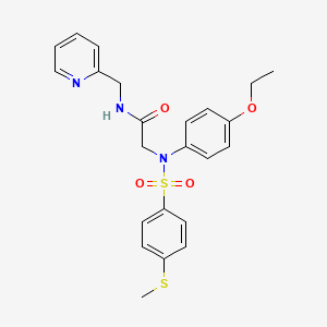 molecular formula C23H25N3O4S2 B3570555 N~2~-(4-ethoxyphenyl)-N~2~-{[4-(methylthio)phenyl]sulfonyl}-N~1~-(2-pyridinylmethyl)glycinamide 
