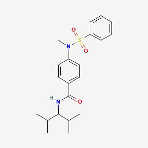 molecular formula C21H28N2O3S B3570576 N-(1-isopropyl-2-methylpropyl)-4-[methyl(phenylsulfonyl)amino]benzamide 