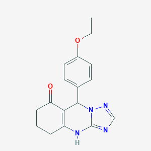molecular formula C17H18N4O2 B357058 9-(4-ethoxyphenyl)-5,6,7,9-tetrahydro[1,2,4]triazolo[5,1-b]quinazolin-8(4H)-one CAS No. 803743-77-3