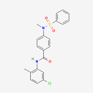 molecular formula C21H19ClN2O3S B3570584 N-(5-chloro-2-methylphenyl)-4-[methyl(phenylsulfonyl)amino]benzamide 