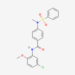 molecular formula C21H19ClN2O4S B3570597 N-(5-chloro-2-methoxyphenyl)-4-[methyl(phenylsulfonyl)amino]benzamide 