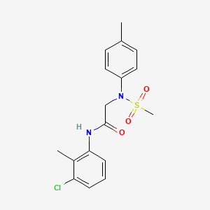 molecular formula C17H19ClN2O3S B3570605 N~1~-(3-chloro-2-methylphenyl)-N~2~-(4-methylphenyl)-N~2~-(methylsulfonyl)glycinamide 