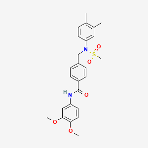 molecular formula C25H28N2O5S B3570613 N-(3,4-dimethoxyphenyl)-4-{[(3,4-dimethylphenyl)(methylsulfonyl)amino]methyl}benzamide 