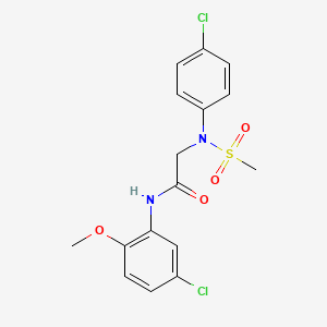 molecular formula C16H16Cl2N2O4S B3570616 N~1~-(5-chloro-2-methoxyphenyl)-N~2~-(4-chlorophenyl)-N~2~-(methylsulfonyl)glycinamide 