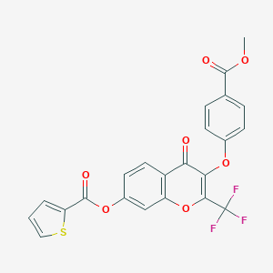 [3-(4-methoxycarbonylphenoxy)-4-oxo-2-(trifluoromethyl)chromen-7-yl] Thiophene-2-carboxylate