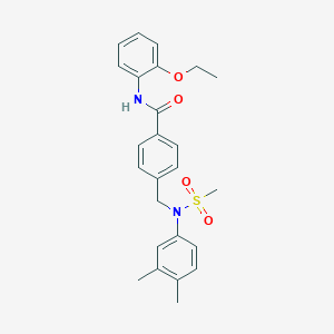 molecular formula C25H28N2O4S B3570629 4-{[(3,4-dimethylphenyl)(methylsulfonyl)amino]methyl}-N-(2-ethoxyphenyl)benzamide 