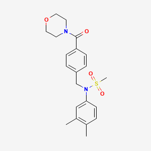 molecular formula C21H26N2O4S B3570636 N-(3,4-dimethylphenyl)-N-[4-(4-morpholinylcarbonyl)benzyl]methanesulfonamide 