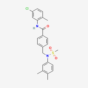 molecular formula C24H25ClN2O3S B3570640 N-(5-chloro-2-methylphenyl)-4-{[(3,4-dimethylphenyl)(methylsulfonyl)amino]methyl}benzamide 