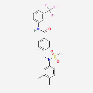 molecular formula C24H23F3N2O3S B3570645 4-{[(3,4-dimethylphenyl)(methylsulfonyl)amino]methyl}-N-[3-(trifluoromethyl)phenyl]benzamide 