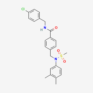 molecular formula C24H25ClN2O3S B3570652 N-(4-chlorobenzyl)-4-{[(3,4-dimethylphenyl)(methylsulfonyl)amino]methyl}benzamide 