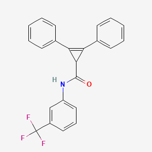 molecular formula C23H16F3NO B3570659 2,3-diphenyl-N-[3-(trifluoromethyl)phenyl]-2-cyclopropene-1-carboxamide 