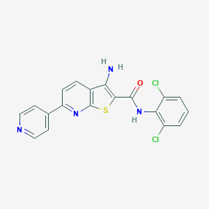 molecular formula C19H12Cl2N4OS B357068 3-amino-N-(2,6-dichlorophenyl)-6-(4-pyridinyl)thieno[2,3-b]pyridine-2-carboxamide CAS No. 626219-52-1