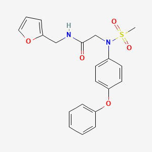 molecular formula C20H20N2O5S B3570691 N~1~-(2-furylmethyl)-N~2~-(methylsulfonyl)-N~2~-(4-phenoxyphenyl)glycinamide 