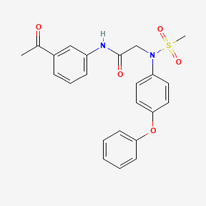molecular formula C23H22N2O5S B3570694 N~1~-(3-acetylphenyl)-N~2~-(methylsulfonyl)-N~2~-(4-phenoxyphenyl)glycinamide 