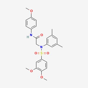 N~2~-[(3,4-dimethoxyphenyl)sulfonyl]-N~2~-(3,5-dimethylphenyl)-N~1~-(4-methoxyphenyl)glycinamide