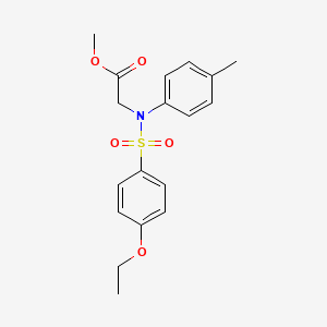 molecular formula C18H21NO5S B3570723 methyl N-[(4-ethoxyphenyl)sulfonyl]-N-(4-methylphenyl)glycinate 