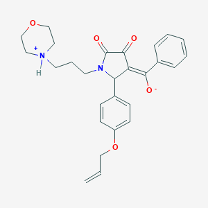 (E)-[1-(3-morpholin-4-ium-4-ylpropyl)-4,5-dioxo-2-(4-prop-2-enoxyphenyl)pyrrolidin-3-ylidene]-phenylmethanolate